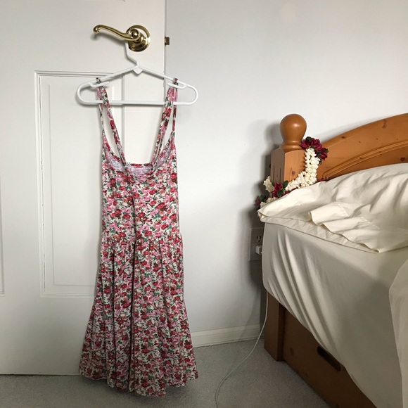 SOLD!! pacsun pink floral skater dress - Picture 2 of 7